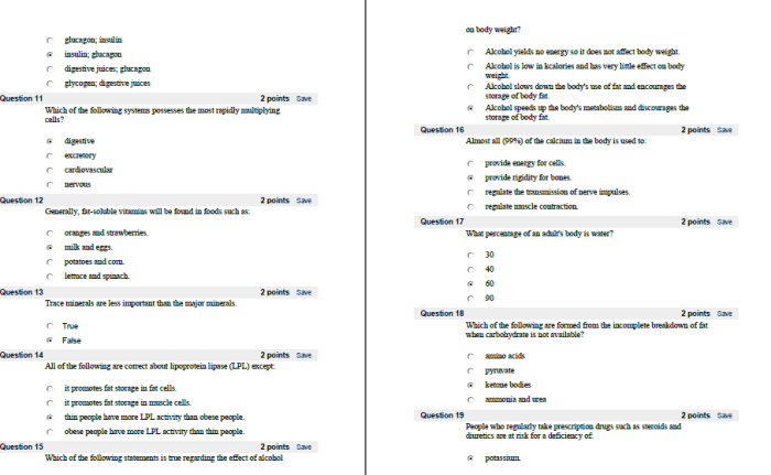 Nutrition final exam questions and answers pdf